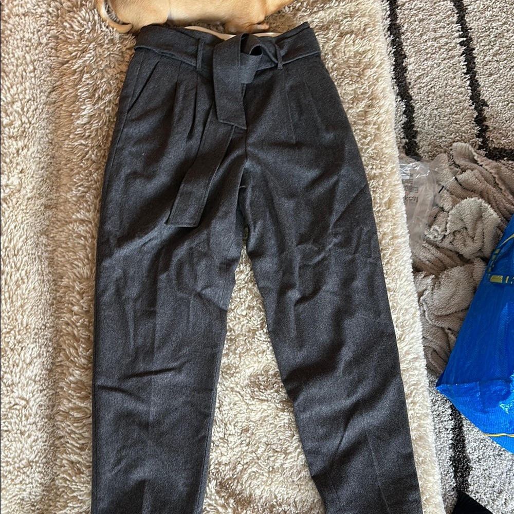 Wilfred by Aritzia  Gray Straight-Leg Trousers